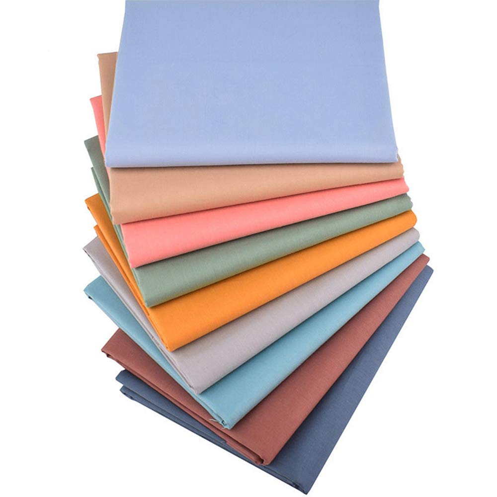 Hanjunzhao Morandi Solid Fat Quarters Fabric Bundles, Quilting Fabric for Sewing Crafting,18 x 22 inches