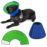Depets Adjustable Recovery Pet Cone E-Collar For Cats Puppy Rabbit, Plastic Elizabeth Protective Collar Wound Healing Practical Neck Cover, Neck Girth 8.1 In
