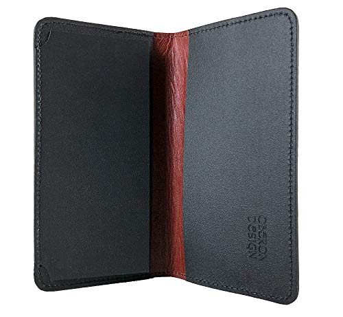 Oberon Design Cloud Dragon Embossed Genuine Leather Checkbook Cover, 3.5X6.5 Inches, Red, Made In The Usa #TOP4