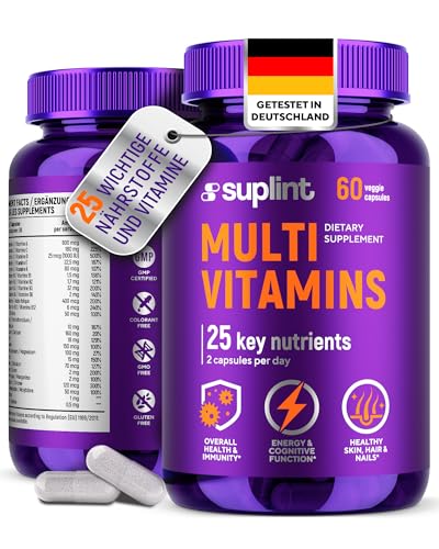 Multivitamin Komplex - 60 Kapseln für 30 Tage - Vitamin Komplex A-Z & Mineralstoffe wie Zink, Biotin - Hochdosierte Tabletten Multivinamine Für Männer Und Frauen A, C, D, E, B6, B12, K (1 Pack) Multivitamin Komplex - 60 Kapseln für 30 Tage - Vitamin Komplex A-Z & Mineralstoffe wie Zink, Biotin - Hochdosierte Tabletten Multivinamine Für Männer Und Frauen A, C, D, E, B6, B12, K (1 Pack)