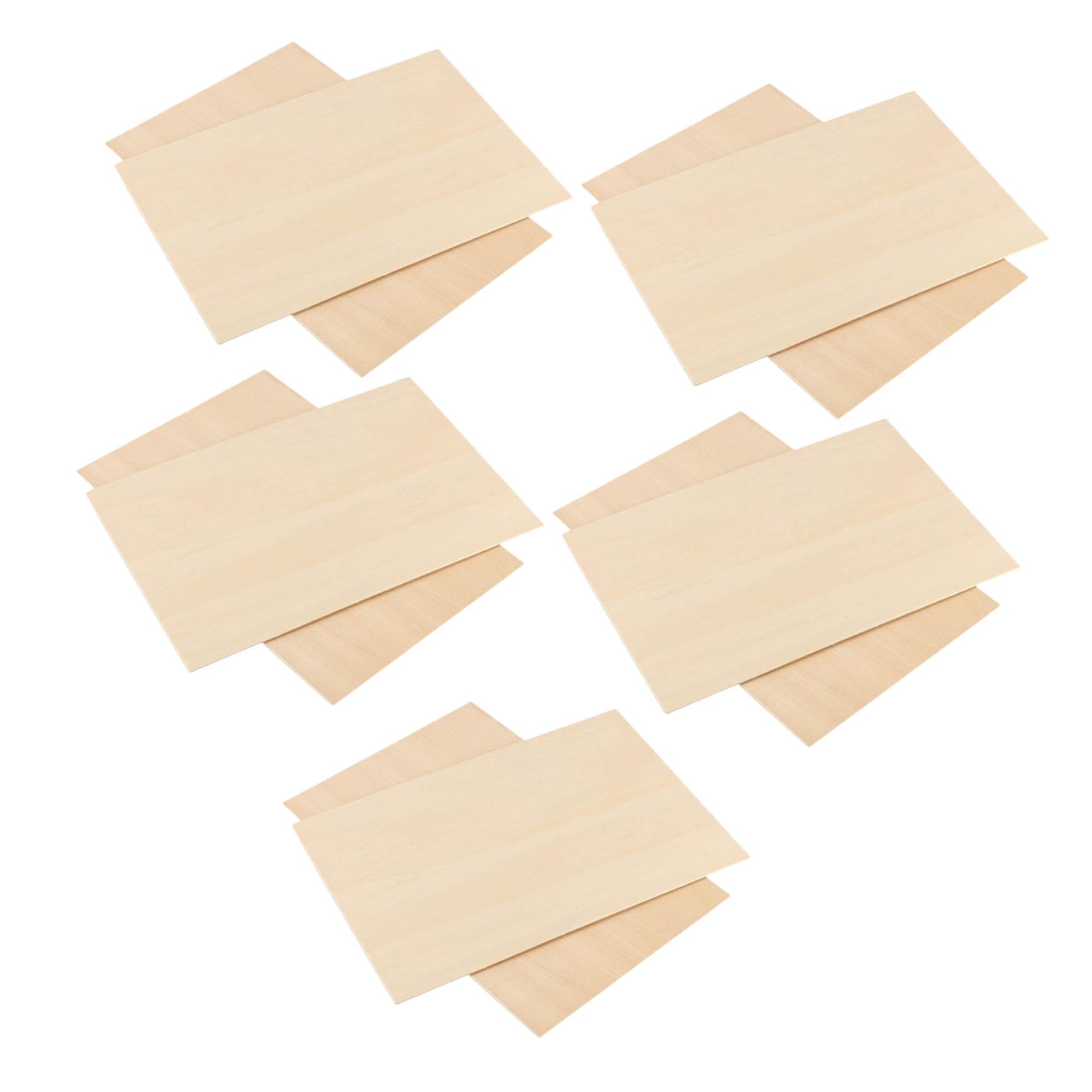 Operitacx 10stücke Rechteckige Holzplatten zum Basteln Unlackierte Sperrholzplatten Rohholzbretter für Diy-projekte