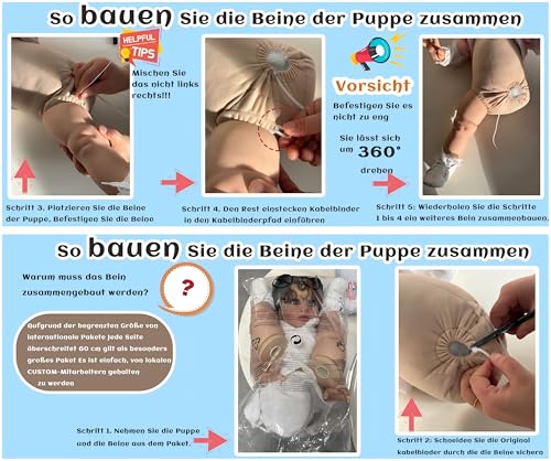 Zero pam Große Größe Reborn Baby Mädchen-70CM Reborn Puppen Lebensecht, Babypuppe Wie Echtes, Silikon Baby Puppe, 3D Haut Echte Babypuppe Mit Zubehör – Bild 5