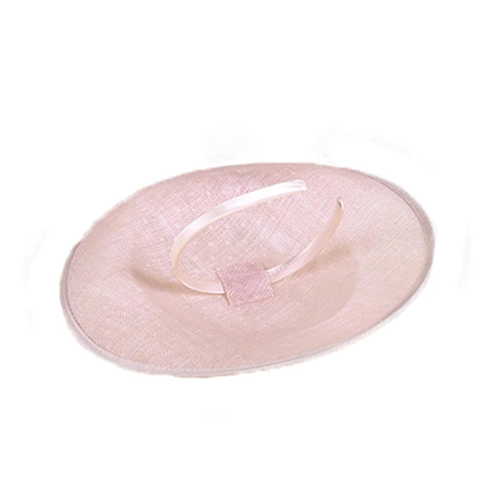 Cappello Da Sposa Per Donna Fascinator for donna, elegante cappello a tamburello in lino rosa, cappelli da cerimonia for matrimoni reali