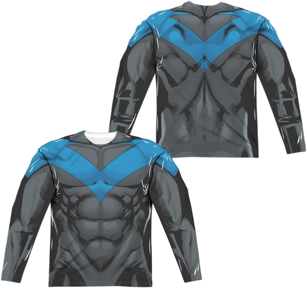 Nightwing Costume Collection 100% Polyester Adult Long Sleeve Costume T Shirt for Men & Women