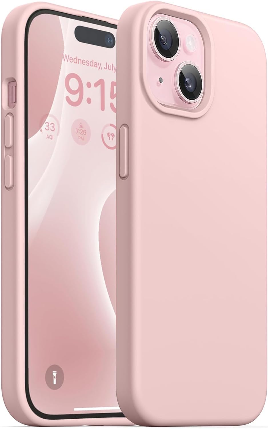 DIZORO Compatible for iPhone 15 Case 6.1, Slim Liquid Silicone 3 Layers Full Covered Soft Gel Rubber Phone Case Protective Cover 6.1 Inch (Sand Pink) (B0CJJ8363K) Amazon Price History, Amazon Price Tracker