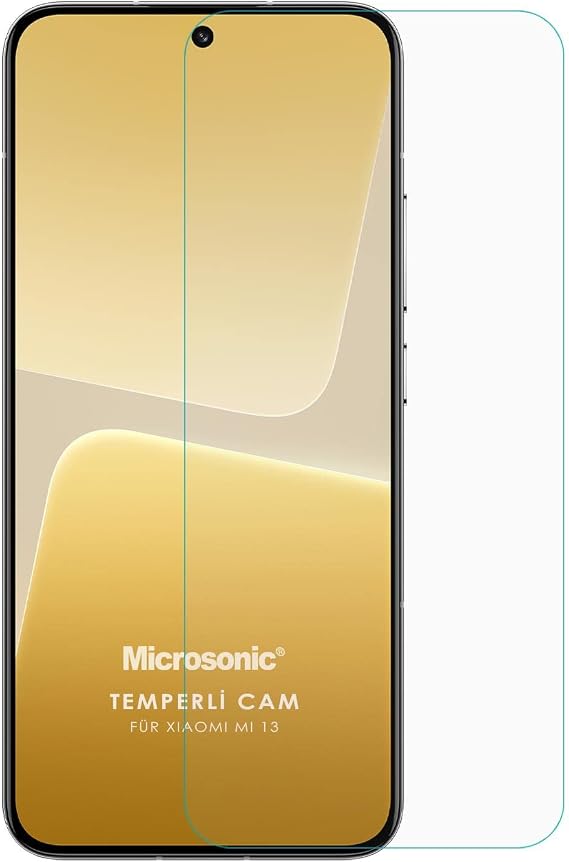 Microsonic Xiaomi Mi 13 Tempered Glass Cam Ekran Koruyucu [Mi 13 ile Uyumlu Ekran Koruyucu]