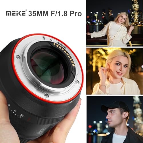 Image of Meike 35mm F1.8 Full Frame AF STM Lens Wide Angle Auto Focus Fixed Prime Portrait Lenses for Sony E Mount Mirrorless Cameras A9 A9II A7III A7II A7RII A7 A7R3 A7R4 A7IV A7C A7CII A7SIII