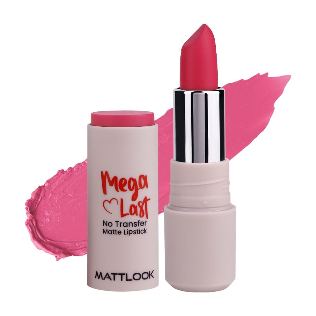 Mega Last No Transfer Long Lasting, Matte Lipstick for Women with Smudge Proof Formula, Hyaluronic Acid & Vitamin E, Pinky Promise - 3.8gm (Pack of 1) SH-7711-ML-image-31