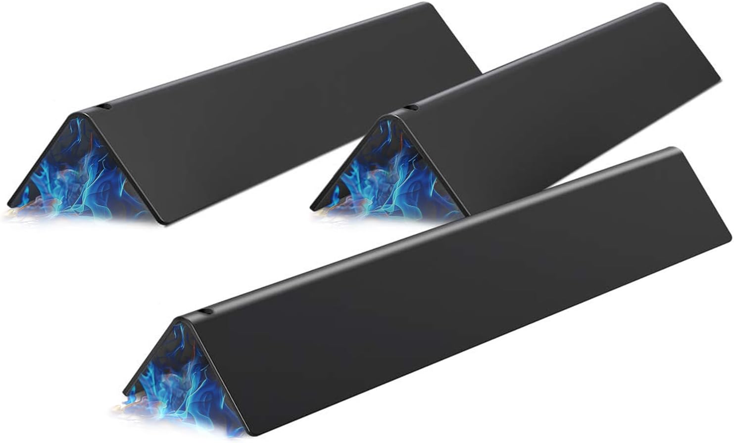 X Home 15.3" Heavier Flavorizer Bars Replacement for Weber Spirit I & II 200 Series, E/S210 E/S220 Grills with Front-mounted Control, Porcelain-enameled, 3.5" W, 3-Pack