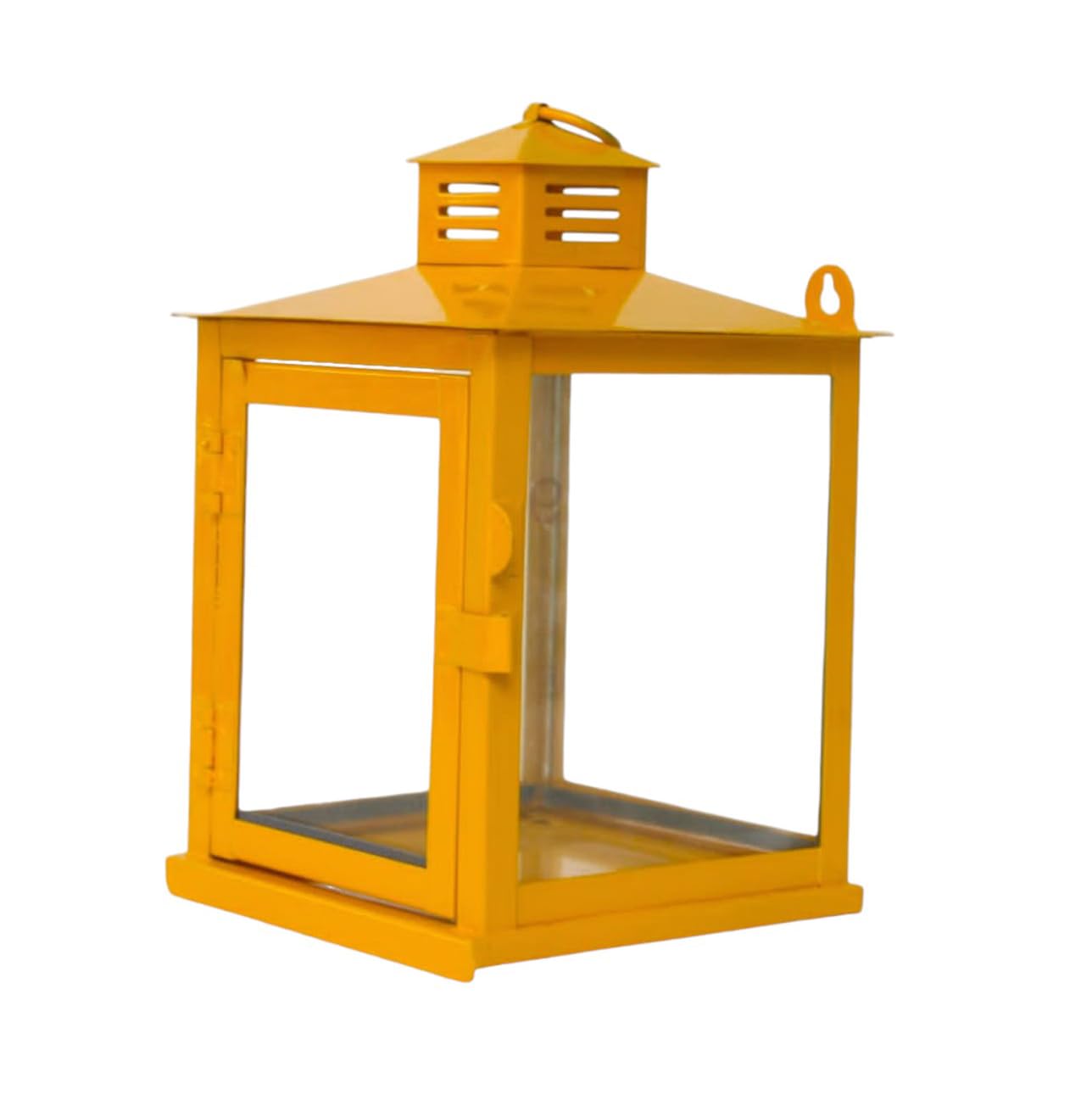 MYNAKSHA Steel Wall Mounted Oil Lamp for Home Décor, Pooja Room | Surface Lantern Oil Lamp with Glass Door for Home Temple, Diwali Decoration (Yellow) (B0CVQFMWMS) Amazon Price History, Amazon Price Tracker