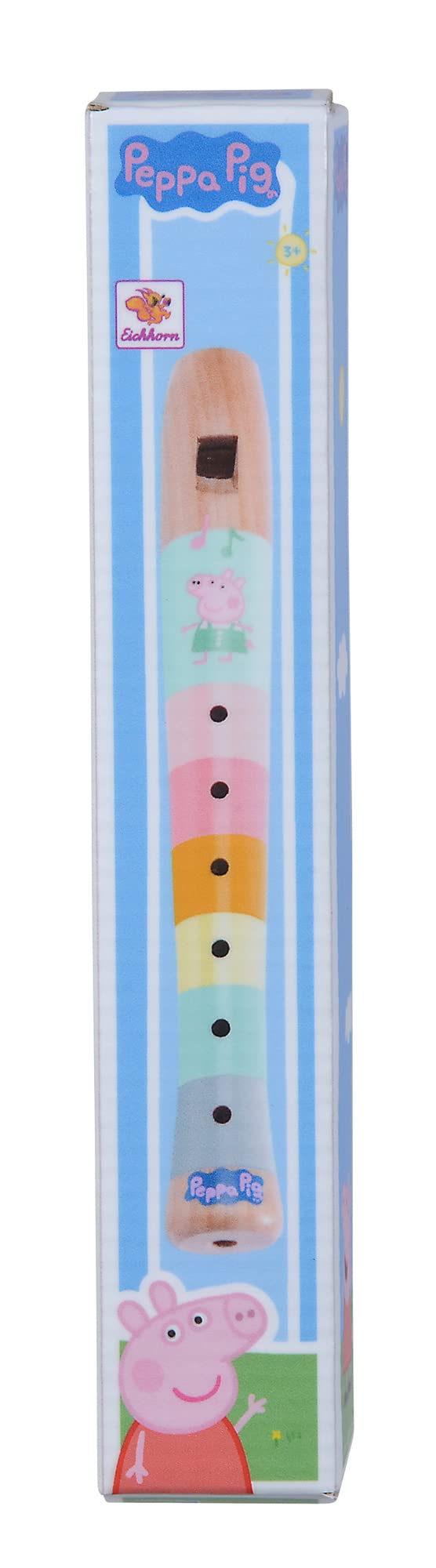 Eichhorn - Flauta de Madera de Peppa Pig de 20 cm de Largo, promueve la percepción auditiva de los niños, Produce Tonos armoniosos, de Madera de Chima, a Partir de 3 años