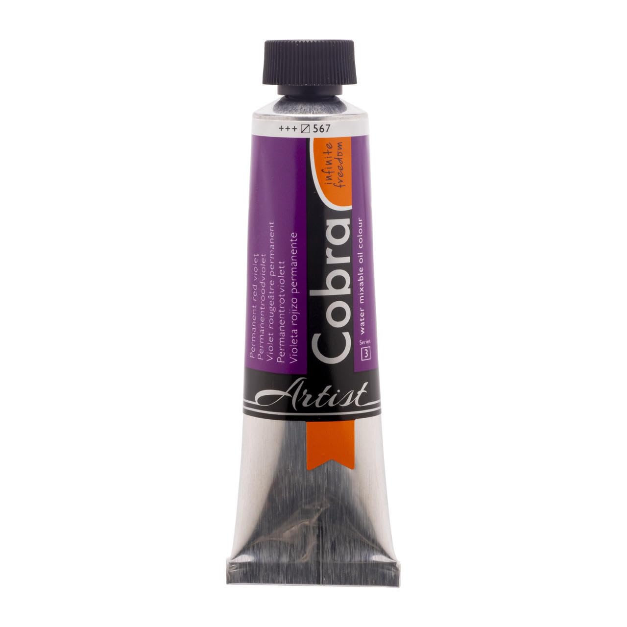 Cobra Artist Water-Mixable Oil Colour Tube 40 ml - Permanent Red Violet 567 - High Lightfastness - Solvent-Free - Artist Quality