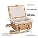 JOLLY HOME Picnic Basket for 2 Persons, Handmade Wicker Picnic Basket with Two Woven Canvas Handles & Washable Linen Lining, Natural Willow Hamper for Outdoor Picnic. Great Gift for Every Occasion