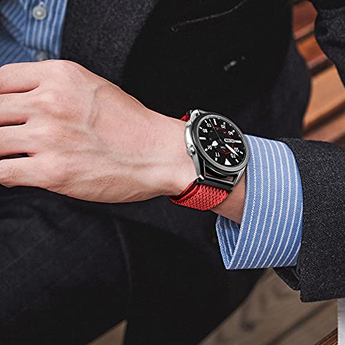 Image of Easuny 22mm Watch Bands Compatible for Samsung Galaxy Watch 3 45mm Band /Galaxy Watch 46mm /Gear S3 Frontier, Stretchy Adjustable Elastic Nylon Woven Loop Wristband for Men Women