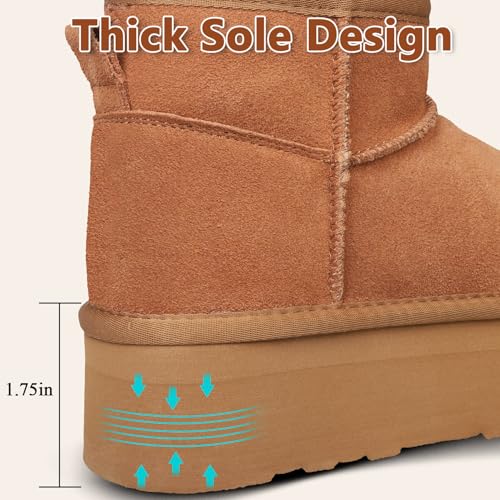 Platform Mini Boot For Women Short Ankle Boot Fur Fleece Lined Sneakers Snow Platform Anti-Slip Boot For Outdoor4