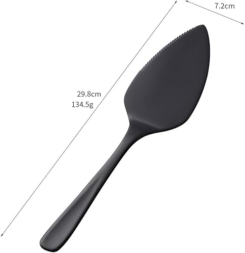 Miniatura 7 de Buyer Star Juego de palas para tartas, espátula de acero inoxidable 304, herramienta para hornear, para tarta, pizza, queso (negro) Negro -,Púrpura