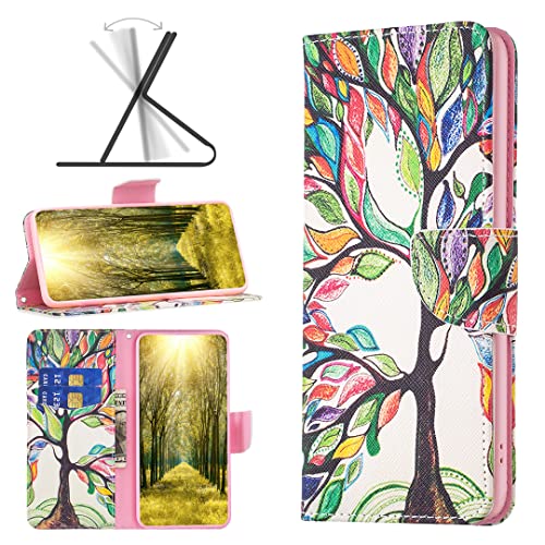 Nothing Phone 1 Case Shockproof Slim PU Leather Flip Pouch Wallet Phone Silicone Phone Cover with Magnetic Stand Card Holder Slot Protective Smartphone Cases for Nothing Phone One The Tree of Life - Image 4