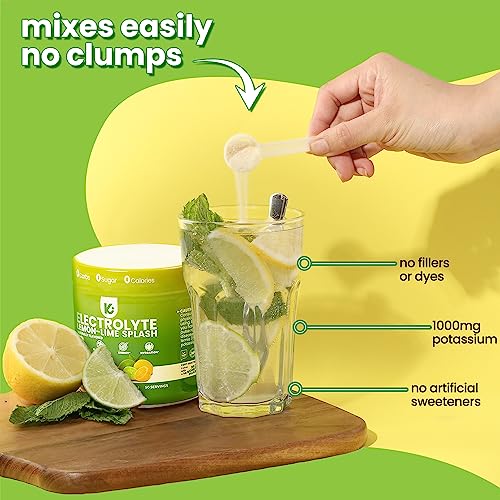 Keppi Electrolytes Powder - 50 Serves No Sugar Or Carbs Electrolyte Powder Mixes Easily. Lemon Lime Hydration Powder. Sugar Free Electrolytes, Electrolytes Powder No Sugar, Keto Electrolytes. #TOP5