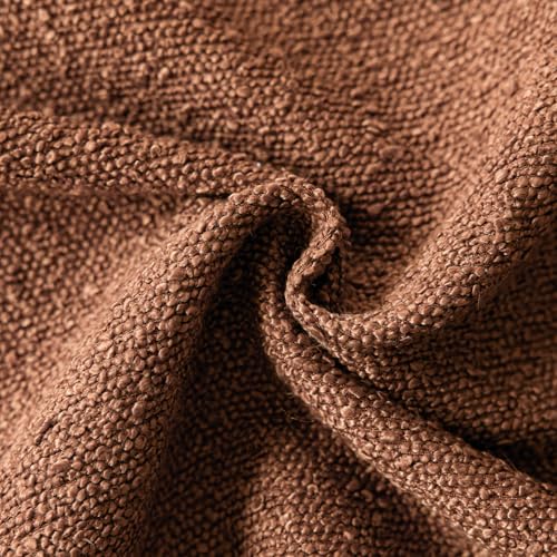 Image of Foindtower Decorative Textured Boucle Throw Pillow Covers Accent Solid Pillow Cases Neutral Soft Cozy Couch Cushion Case for Chair Sofa Bedroom Living Room Home Decor 20x20 Inch,1PC,Burnt Orange Hazel
