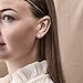 Zealmer Women's Simple Geometric Triangle Circel Bar Stud Earrings Pack of 6 Gold & Silver
