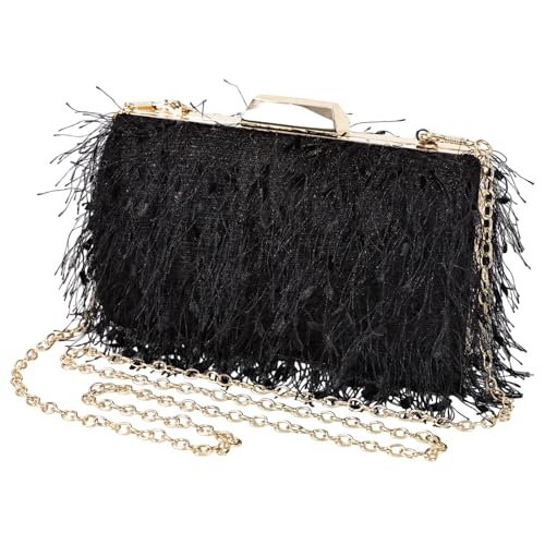 Bolso Tote de Plumas de Avestruz para Mujer miniatura 1