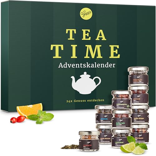 Gepp’s Bio Tee-Adventskalender mit 24 ausgefallenen Bio-Teesorten I Winterliche Früchte- & Kräutertees für kuschelige Adventstage I Geschenkidee für...