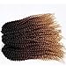 3pcs/pack Kinky Curl 12Inch Afro Kinky Twist Hair Crochet Braids Soft Synthetic Crochet Hair Extention (12inchOTbrown)