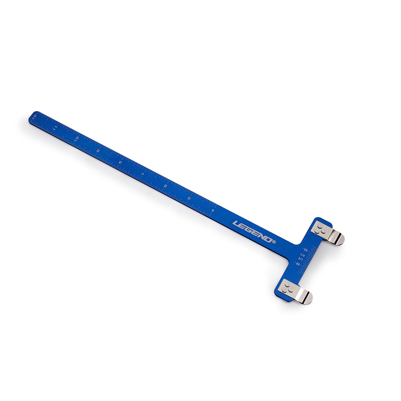 Legend T-Shaped Bow Square - Tuning Accessory for Compound & Recurve Bows - Aluminium Alloy Precision Ruler, Metal Clips - Nocking Point Position Adjustment & Measurement Tool - Archery Accessories