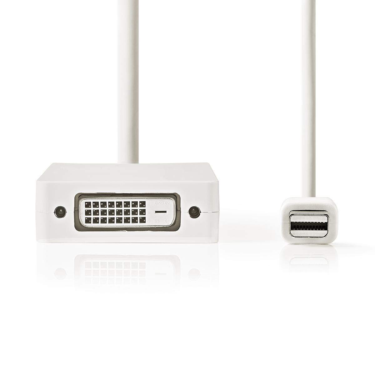 Cavo Mini DisplayPort - DisplayPort 1.2 - Mini DisplayPort maschio - DVI-D 24+1 Pin Femmina/Ingresso HDMI/VGA Femmina 15p - 21.6 Gbps - Placcato nickel - 0.20 m - Tondo - PVC - Bianco