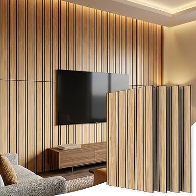 Acoustic Wall Panels, 4 Pack 47.2"x23.6" High Density Neutral Decorative Noise Dampening Sound Absorbing Acoustic Panels for Home Studio Office Decor, Brown