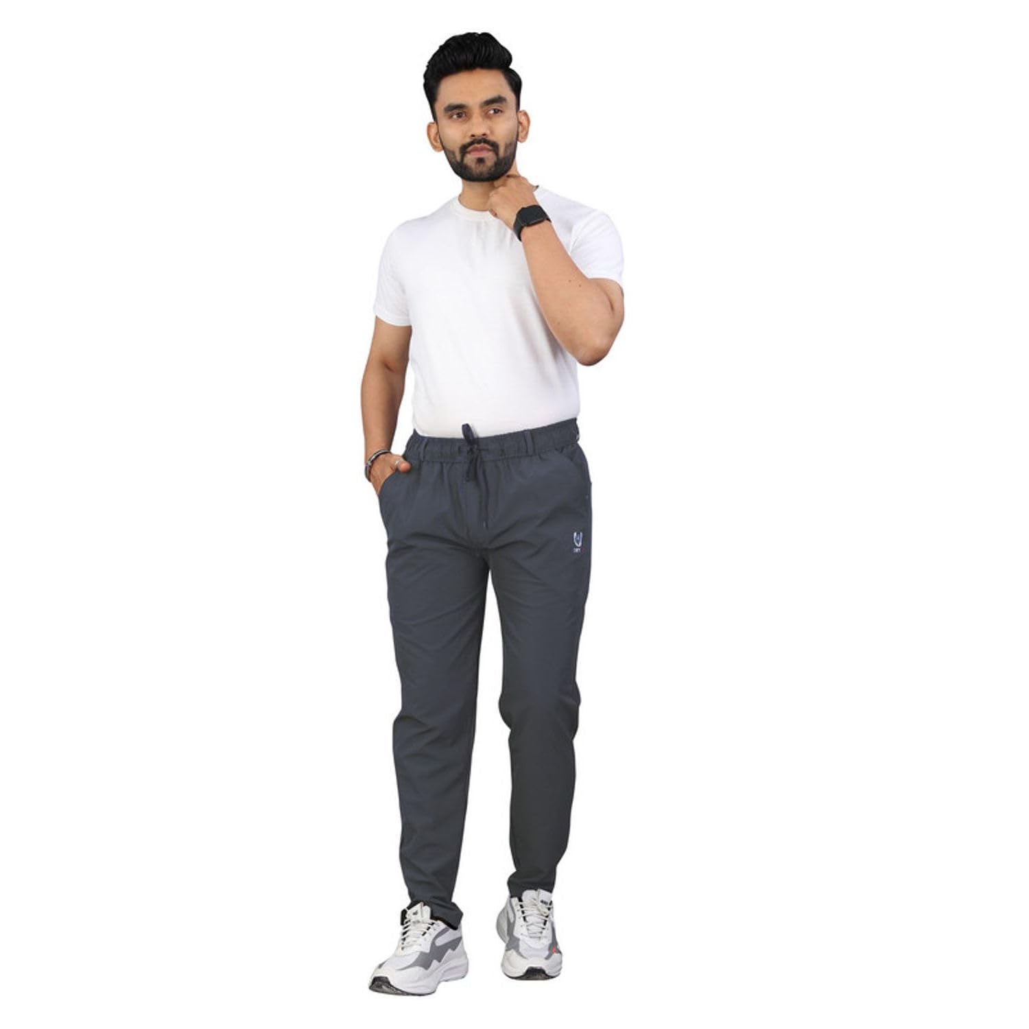 dryft feel comfort DRYFT Mens Straight Fit Solid SemiFormal Trousers Pants with DURACOOL Breathable Comfort Style-picture-50