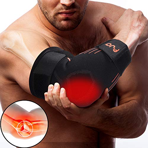 Elbow Brace for Weightlifting Compression, Comfortable and Adjustable Elbow Support for Tendonitis
