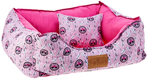 Cama Raposa Rosa Pet para Cães e Gatos Tamanho P SS Pets para Cães