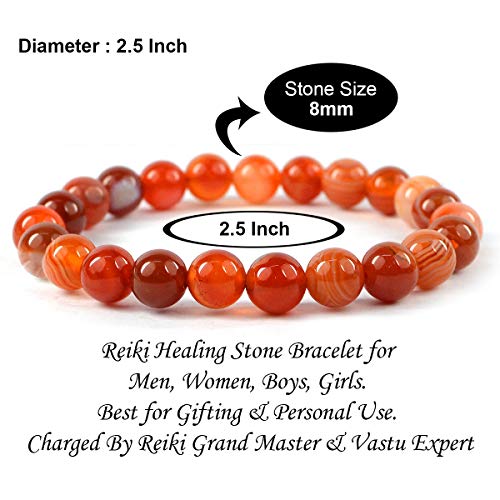 Image of Certified Natural Crystal Stone 8 mm Round Beads Bracelet for Men & Women | Reiki Charged Gemstone Bracelet | Multiple Stone Variants Available