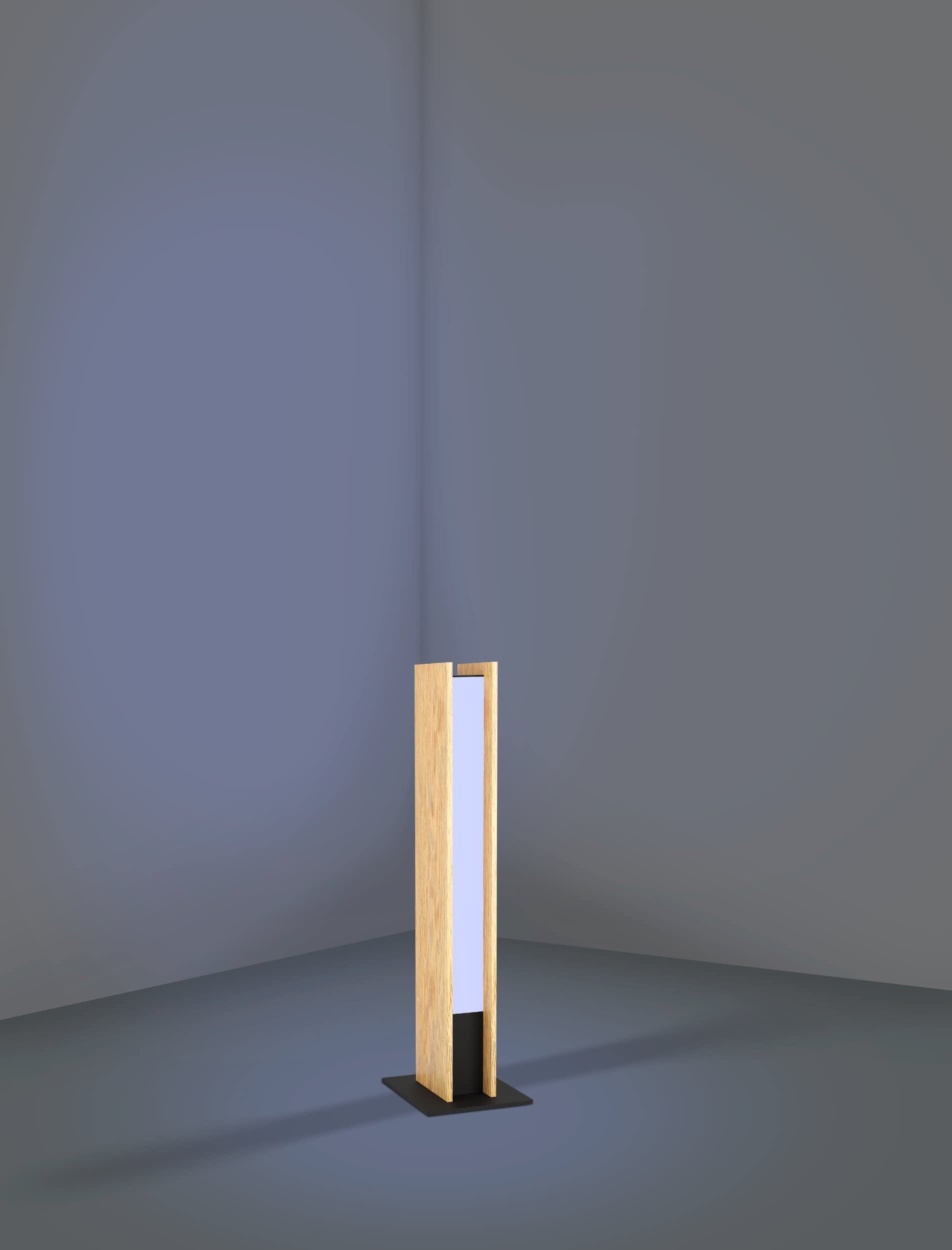 EGLO Connect.z Smart-Home LED Tischlampe Anchorena-Z, Tischleuchte, ZigBee | App und Sprachsteuerung Alexa, warmweiß-kaltweiß, RGB, FSC100HB, dimmbar, Holz Tischleuchte