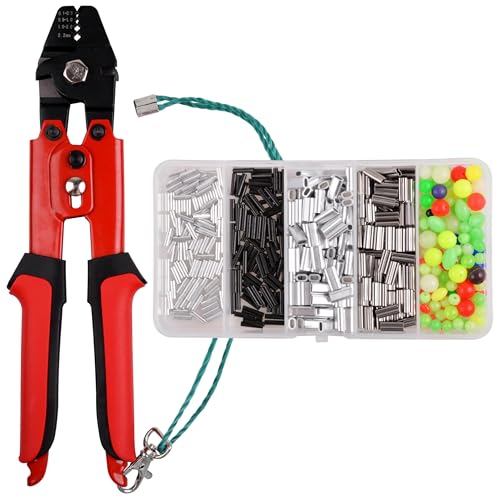 Cable de alambre, herramienta de crimpado, cuerda de acero, manguitos de sujeción, manguitos dobles, manguitos de crimpado, manguitos dobles (0,1 mm - 2,2 mm), kit de casquillos de engaste