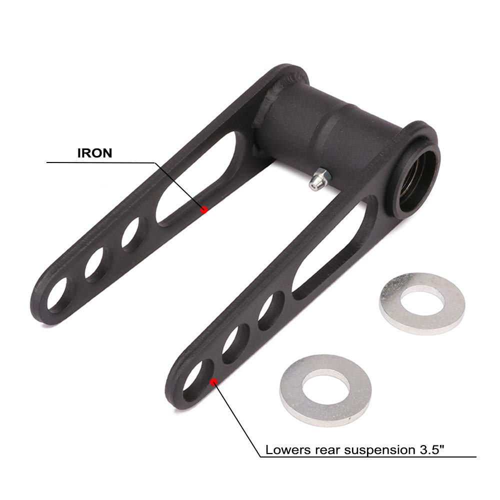 Kit di abbassamento posteriore per moto da 3,5 pollici Sospensione Inferiore ATV Kit Regolazione Abbassamento Posteriore per Suzuki LTZ400 per Kawasaki KFX400 KFX450R per Arctic Cat DVX400 Quad