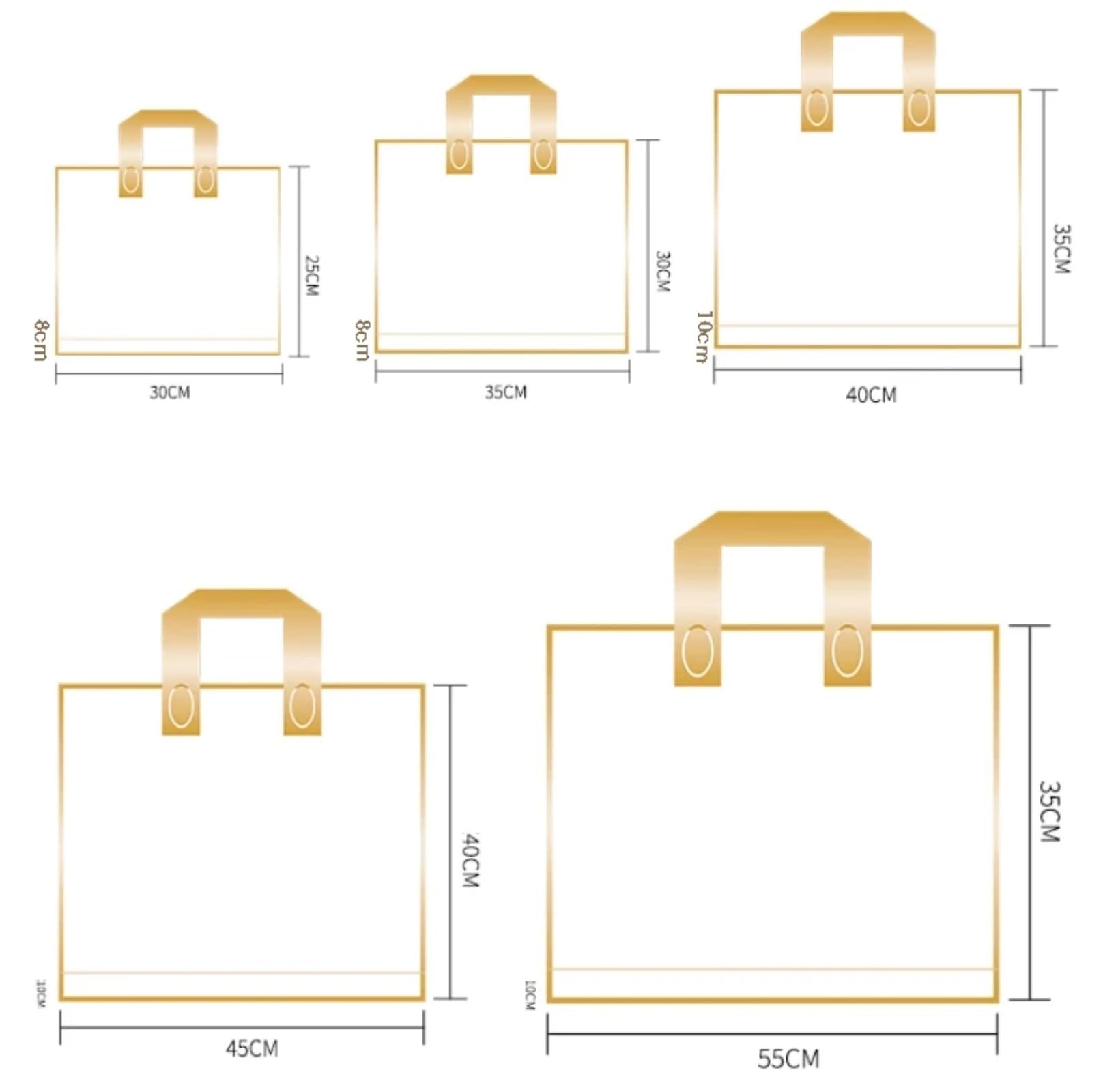 gorm Personalisierte Papiertüten mit individuellem Logo, High-End-Heißprägung, Kleidung, Geschenk, Einkaufstasche, individuelle Plastiktüte (schwarz, 40 x 35 cm, unten 11 cm), 100 Stück