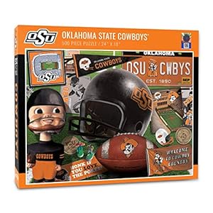 YouTheFan NCAA Oklahoma St Cowboys Retro Series Puzzle – 500 Pieces, Team Colors, Large