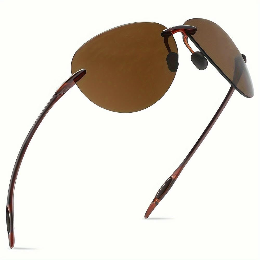 ZBDZSW Okulary przeciwsłoneczne sportowe dla mężczyzn i kobiet Tr90 bezramkowe do biegania, wędkowania, golfa, surfowania, jazdy