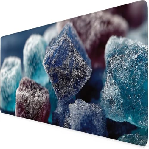 Grand tapis de souris bleu bureau et études sous-main XXL pour ordinateur portable et PC