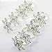 Snowflake Napkin Rings Set of 12 Christmas Holiday Thanksgiving Winter Wedding Silver Rhinestone Napkin Rings Set of 12