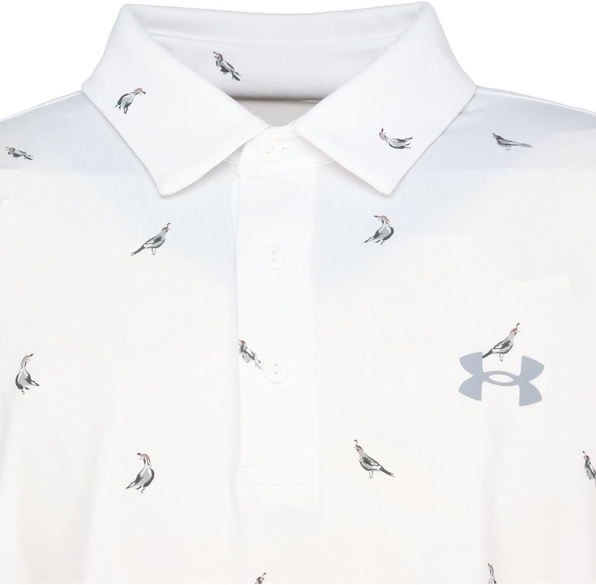 Under Armour, Playoff 3.0 Printed Polo - Men's, White/Steel/Steel, M