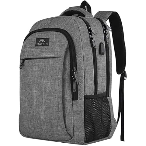 MATEIN Travel Laptop Backpack with USB Port Cover