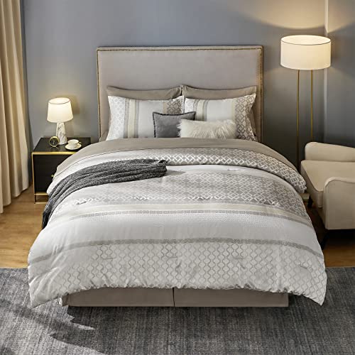 Bedsure Queen Size Bedding Set - 8 Piece Hotel Style Queen Bed in a Bag Comforter Set with Sheets, Soft Textured Queen Bedding Comforter Set, Luxurious Bedding Set