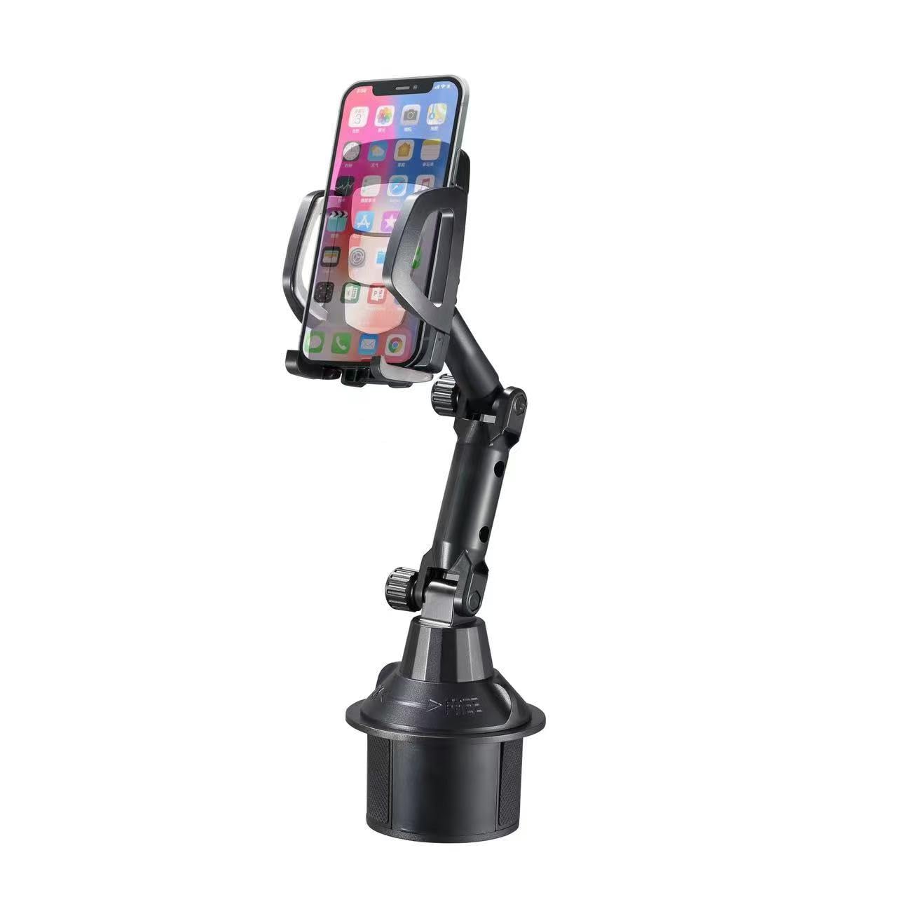 Soporte de teléfono para coche, giratorio de 360°, cuello de cisne, altura ajustable, soporte de montaje para teléfono celular, montaje en vehículo para EE. UU