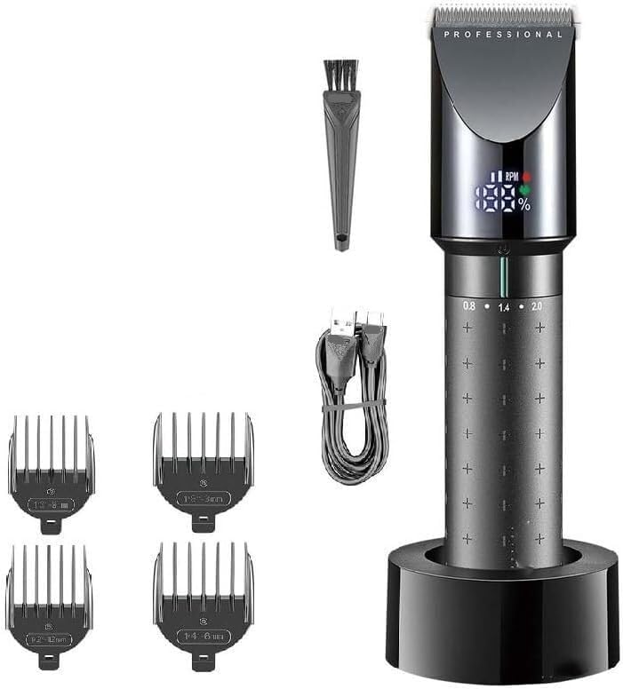 Hair for Men Professional Barber Clipper for Washable Beard Cutting Machine Rechargeable Set(with Box)