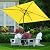 MEWAY Rectangular Patio Umbrella Outdoor Umbrella with Push Button Tilt and Crank Lift System, Market Umbrella 6 Sturdy Ribs UV Protection for Table, Deck, Pool, Backyard, Garden(6.5x10 ft, Yellow)