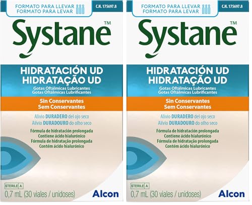 Systane Ultra Plus Gotas Oftalmicas lubricantes, Hidratación 0.7 ml (Paquete de 60)