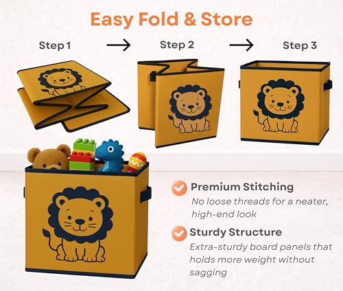 Image of Sopent Foldable Storage Boxes (Lion)